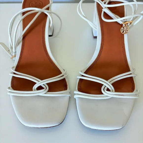 Tory Burch White Mini Benton Knotted Strap Sandals - Picture 5 of 12